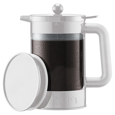 Bodum Bean Cold Brew Press and Iced Coffee Maker  51 Ounce  White