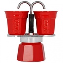 Bialetti Mini Express Double Serve Coffee Maker (2 Cups & 2 Cup Coffee Maker) - Red