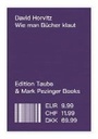 Horvitz, David: Wie Man Bücher Klaut