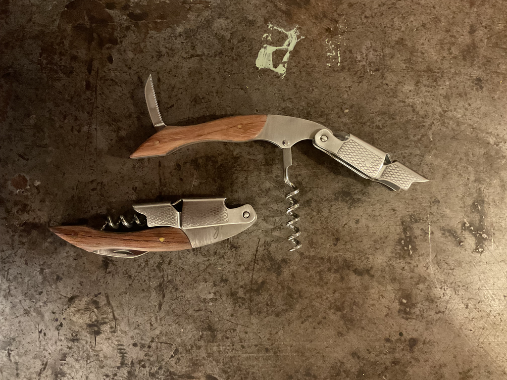 Sacacorchos de Sommelier Profesional -Acero Inoxidable ; Madera 