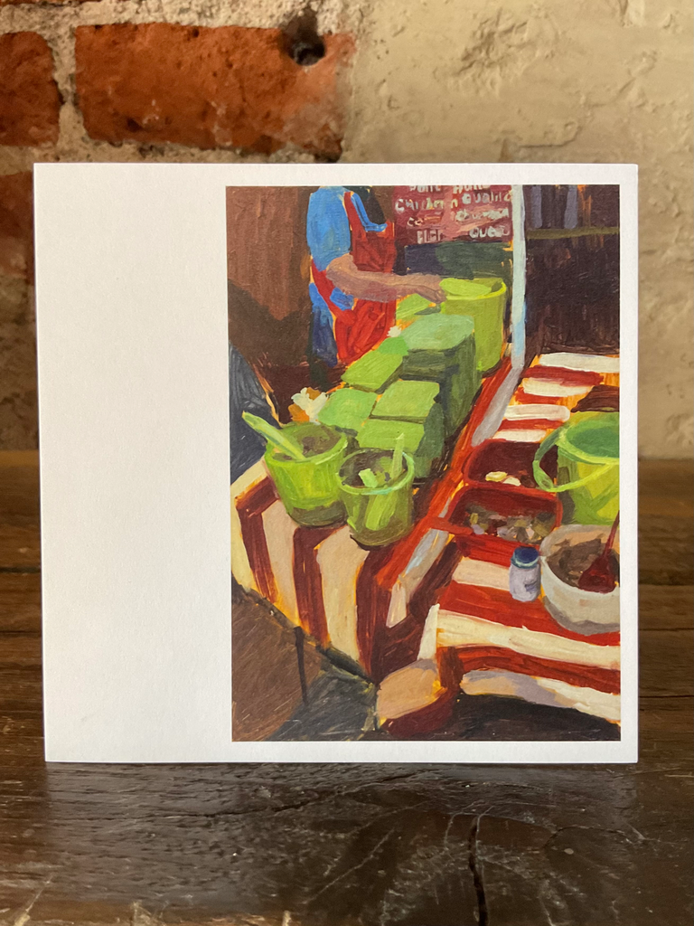 Postal. Puesto de tlacoyos