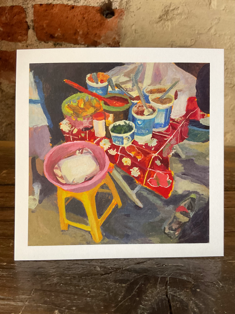 Postal. Puesto de quesadillas