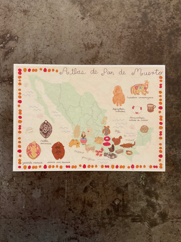 Postal Atlas pan de muerto
