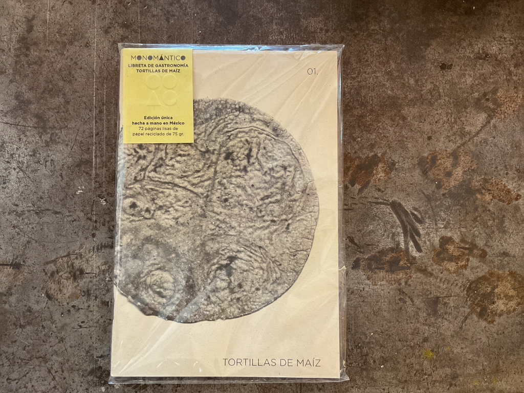 Libreta Monomantico.  Tortillas de maiz