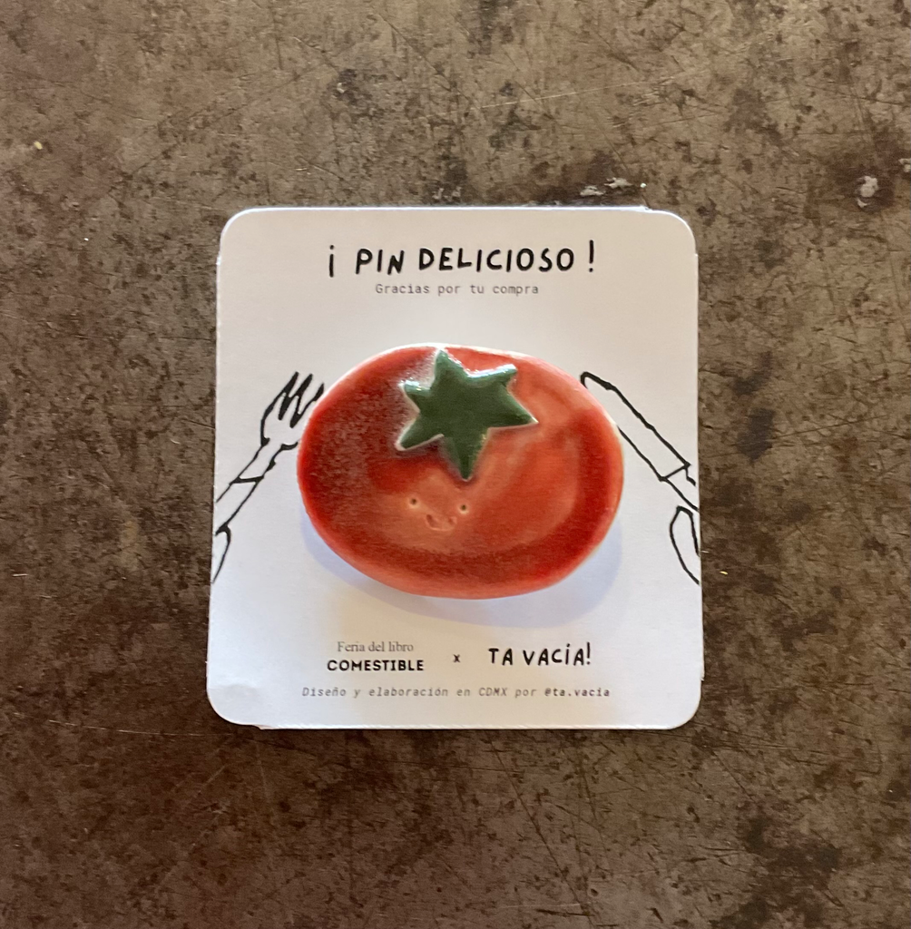 Pin cerámico x Ta Vacía Jitomate