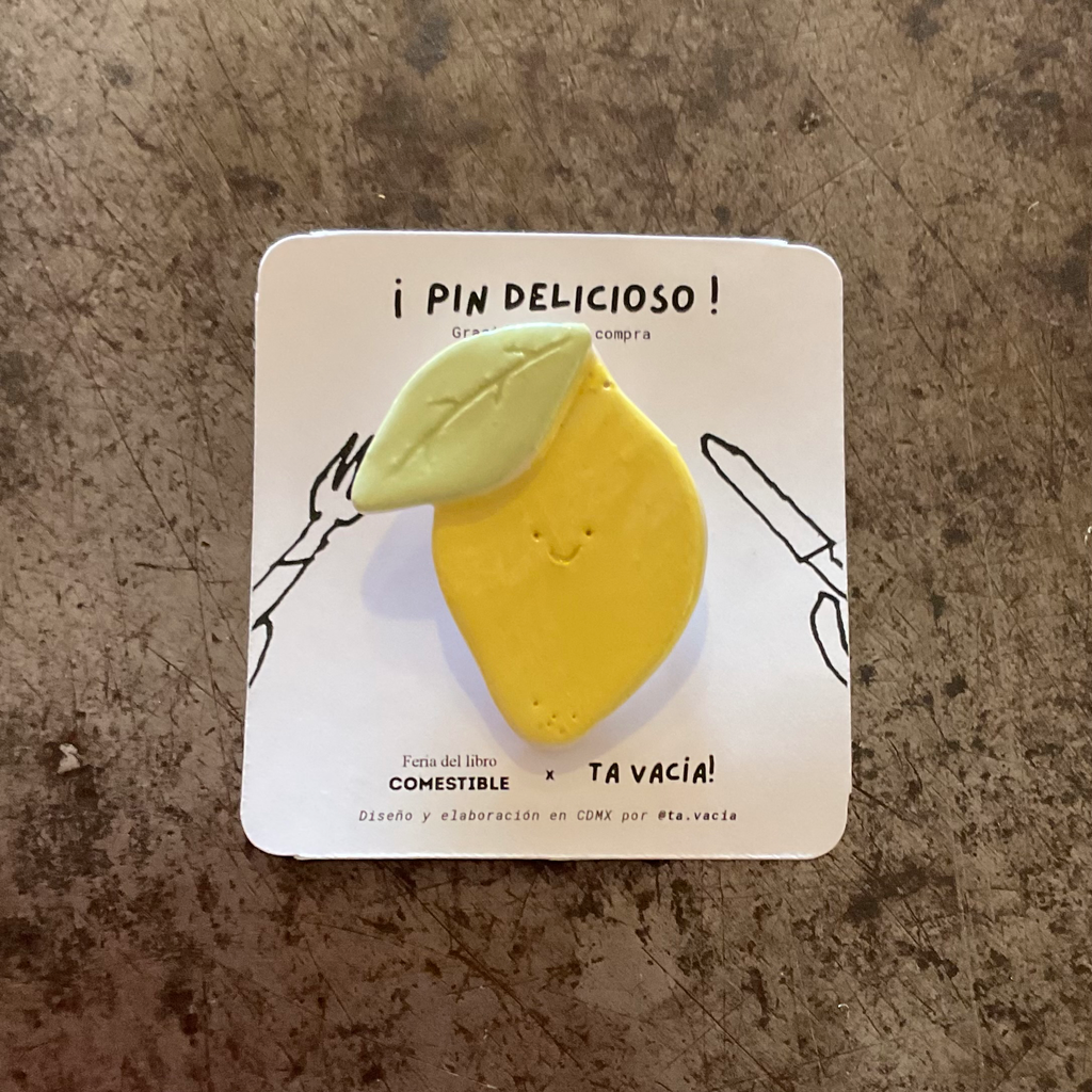 Pin cerámico x Ta Vacía Limón amarillo