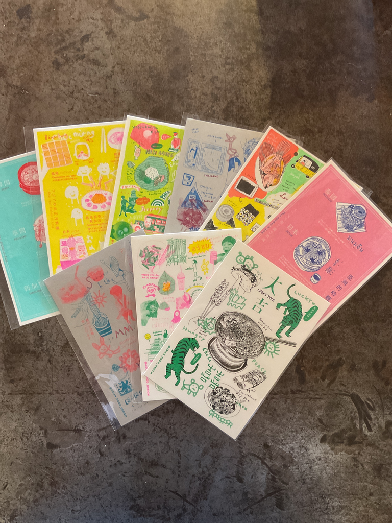 Postal Asian food design