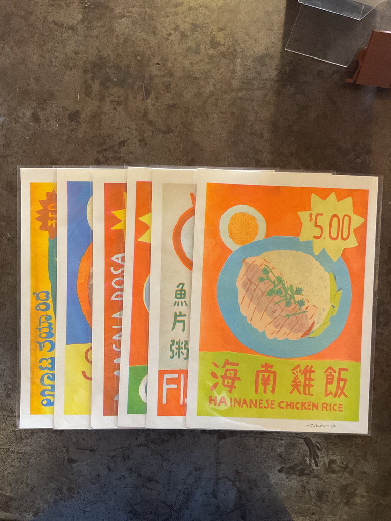 Asian food design serigrafía mediano