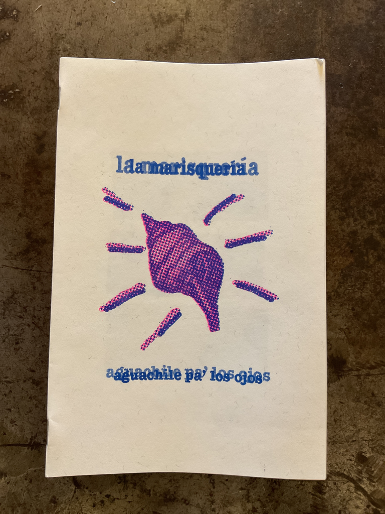 La marisquería, impreso en risografía. Yessica Diaz