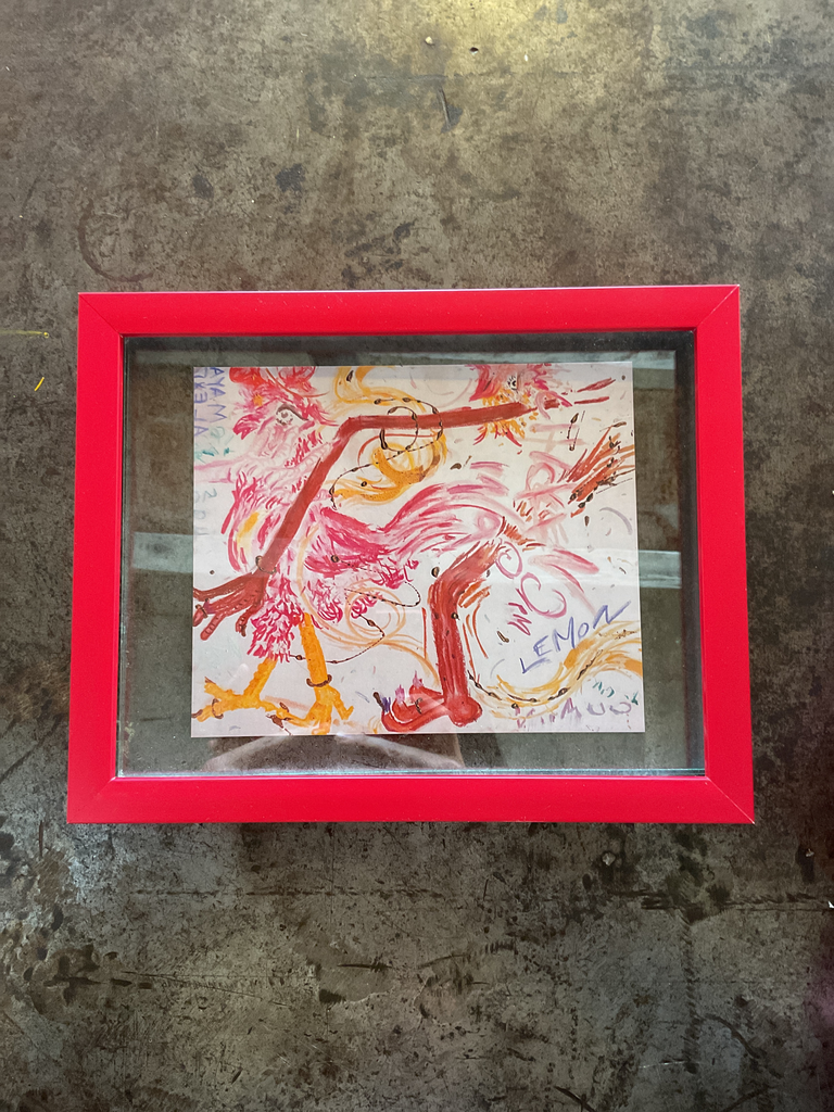 Print: Enmarcado: gallina. Maya Alexis.