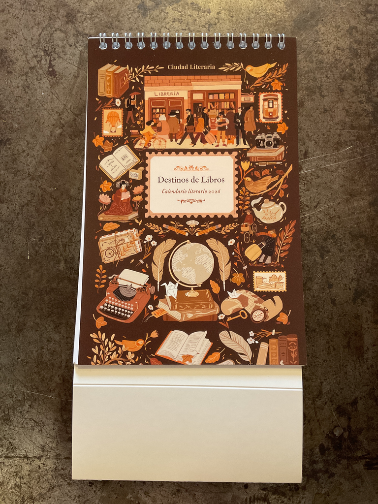 Calendario de escritorio 2026 Ciudad Literaria 