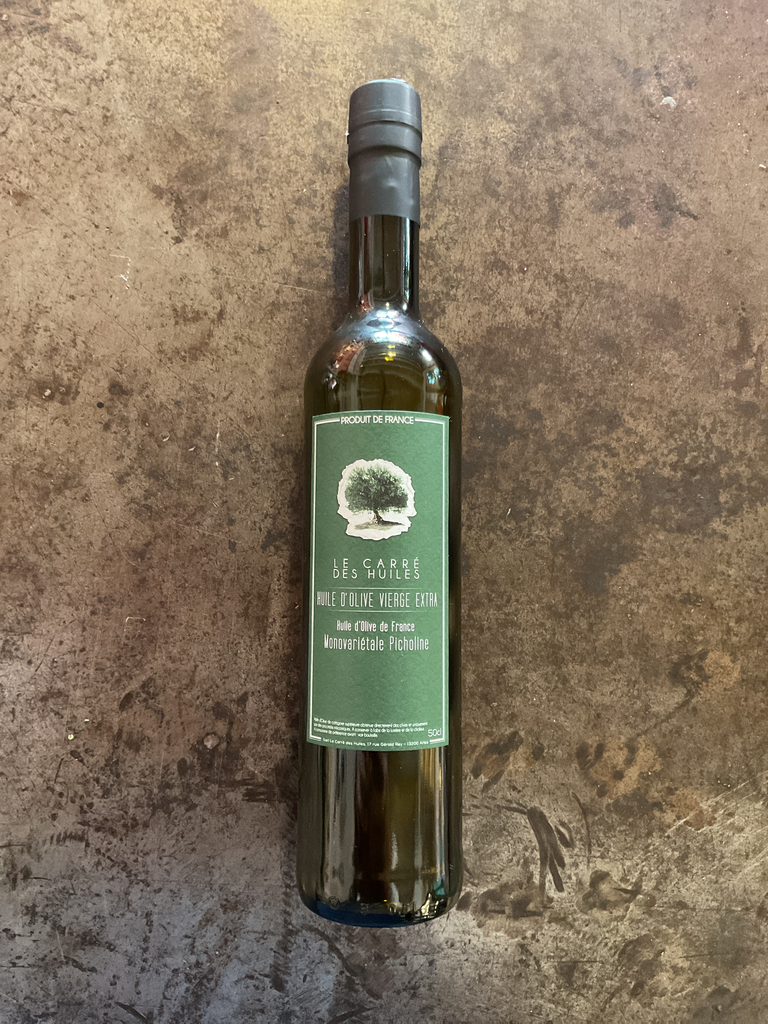 Aceite de oliva. LE CARRÉ DES HUILES Monovarietal Picholine 