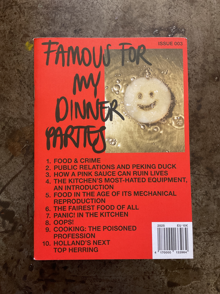 Famous for my dinner parties magazine. No. 3