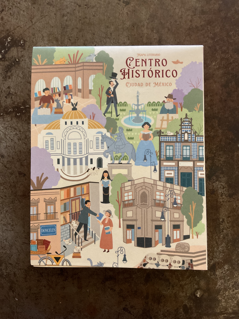 Mapa literario del centro histórico de la CDMX. Ciudad literaria