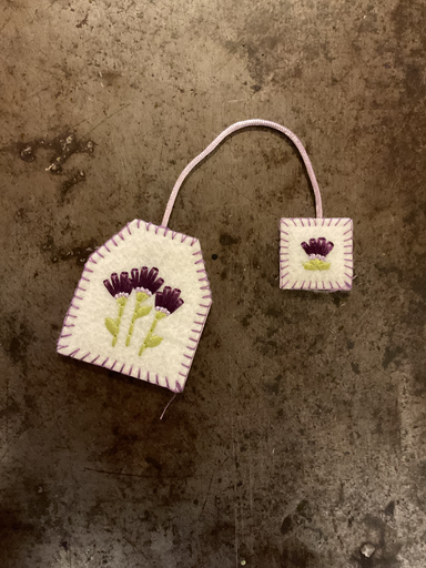 Separador de tela. Bolsa de té 