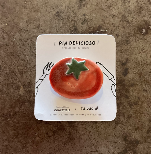 Pin cerámico x Ta Vacía Jitomate