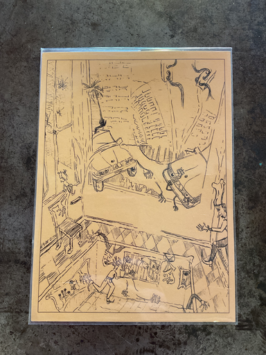 Print: Kitchen nightmare.Maya alexis.